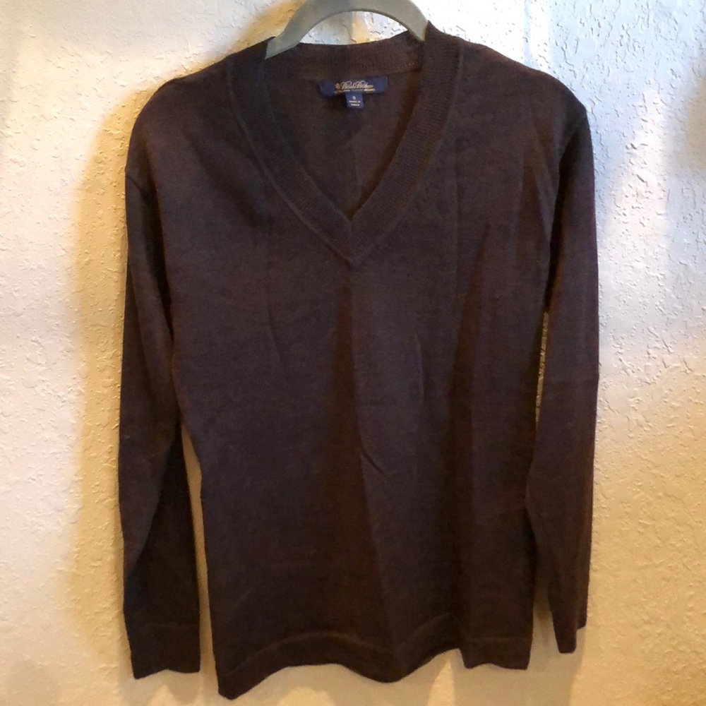 Brooks Brothers Brown Merino Wool Sweater